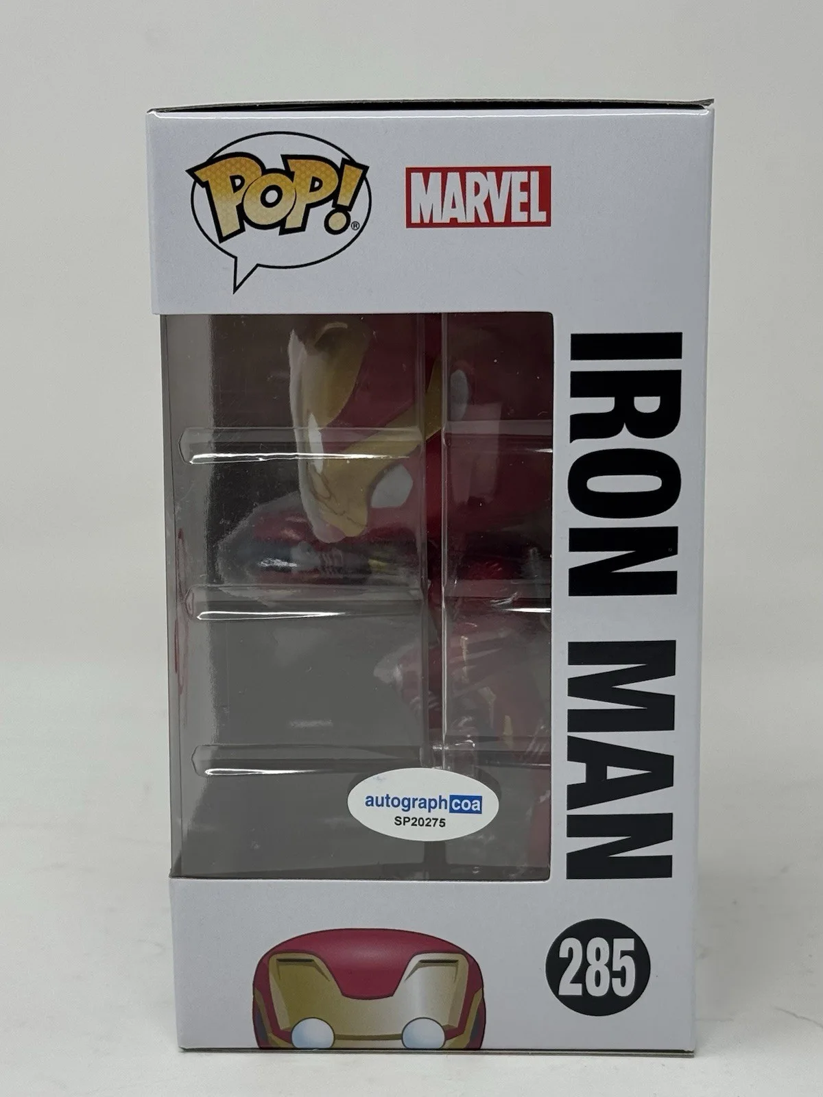 Robert Downey Jr — Robert Downey Jr. Signed Iron Man Funko Pop Marvel Avengers Infinity War ACOA, image 5