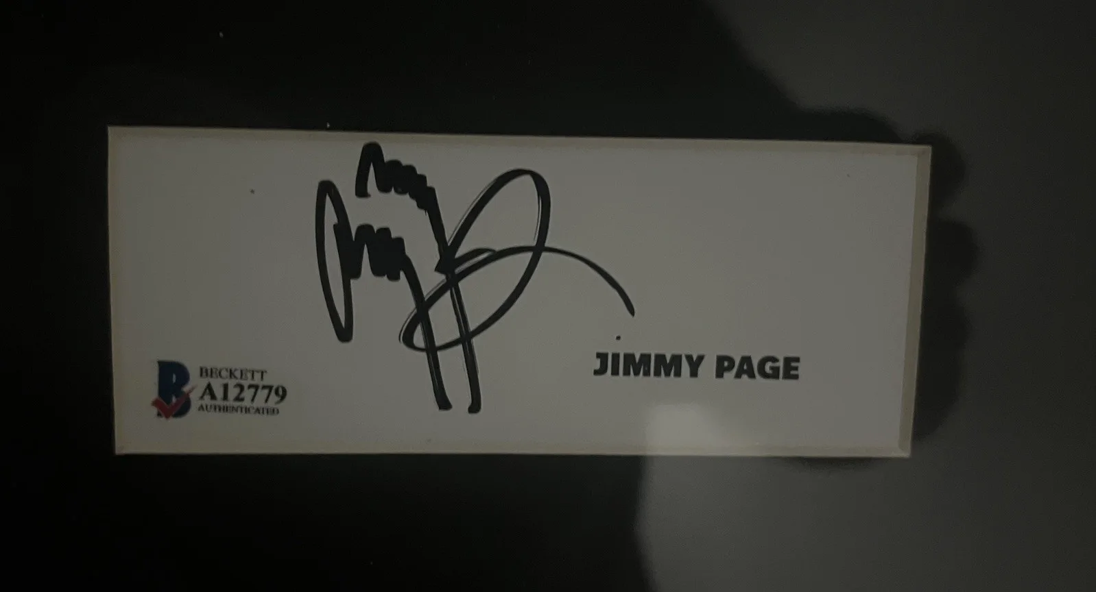 Jimmy Page Led Zeppelin Signed Autograph Cut Framed 12”x18” BAS Certified, image 5