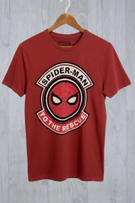 Marvel Spider-Man "To the Rescue" Graphic Mens Red T-Shirt Size Medium, image 2