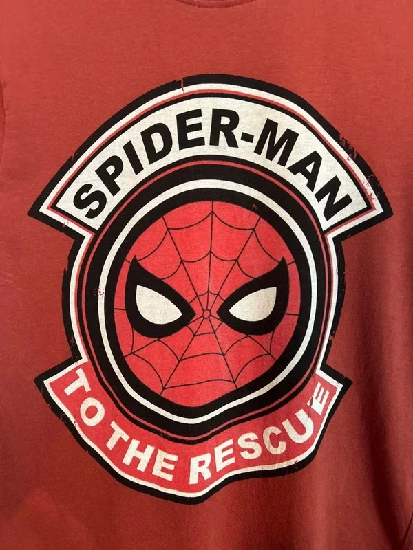 Marvel Spider-Man "To the Rescue" Graphic Mens Red T-Shirt Size Medium, image 4