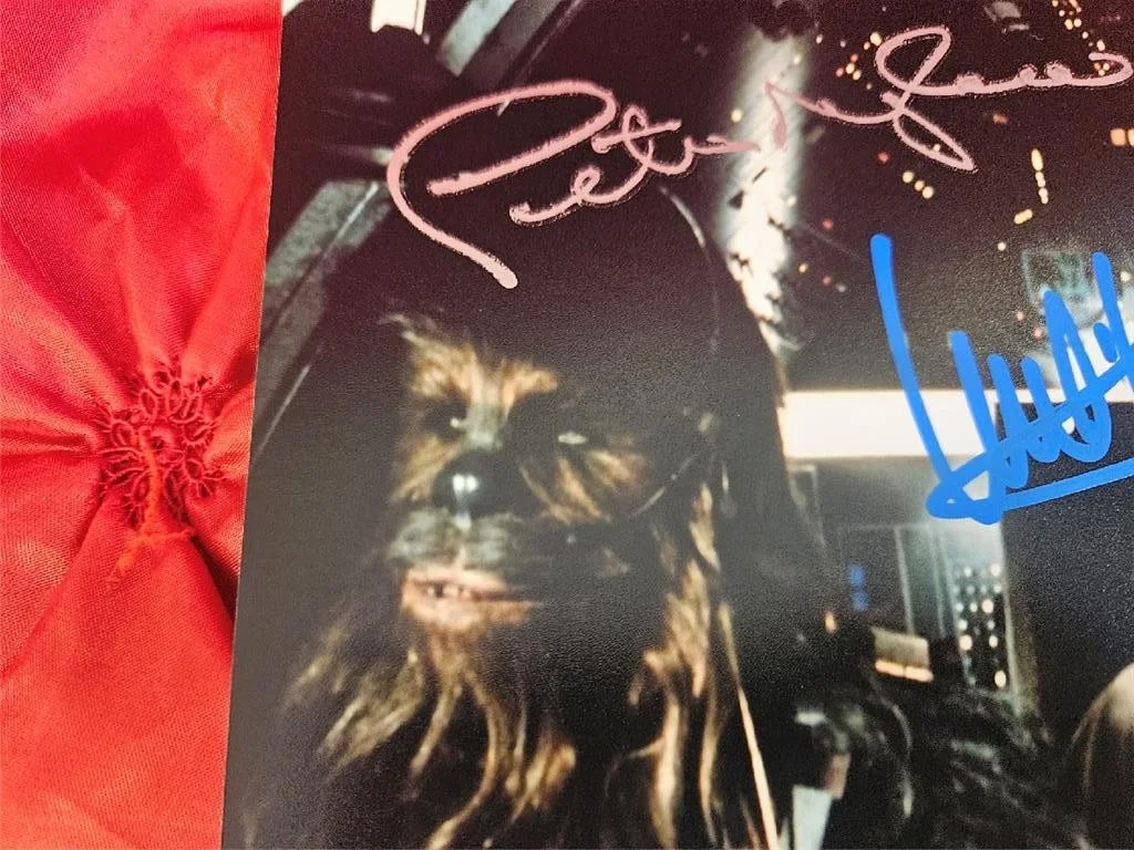 MARK HAMILL HARRISION FORD PETER MAYHEW — MARK HAMILL HARRISON FORD PETER MAYHEW SIGNED 3 AUTOS 8X10 PHOTO STAR WARS COA, изображение 3