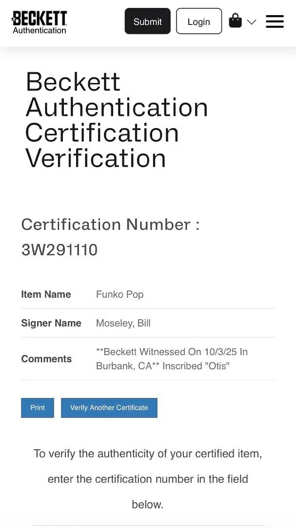 Bill Moseley signed Funko #1851 "House of 1000 Corpses" - Beckett COA, изображение 5