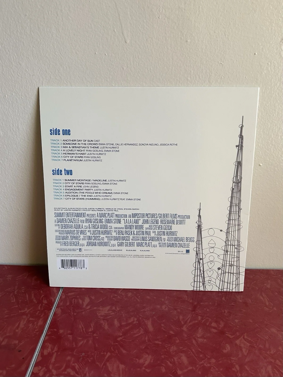 *SIGNED* La La Land Soundtrack Signed By Justin Hurwitz - Vinyl LP SLEEVE ONLY, изображение 2