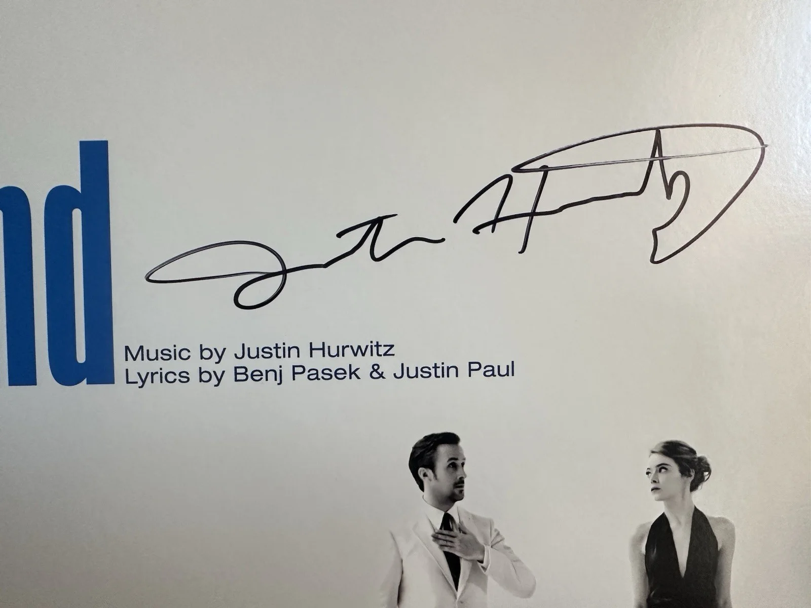 *SIGNED* La La Land Soundtrack Signed By Justin Hurwitz - Vinyl LP SLEEVE ONLY, изображение 4