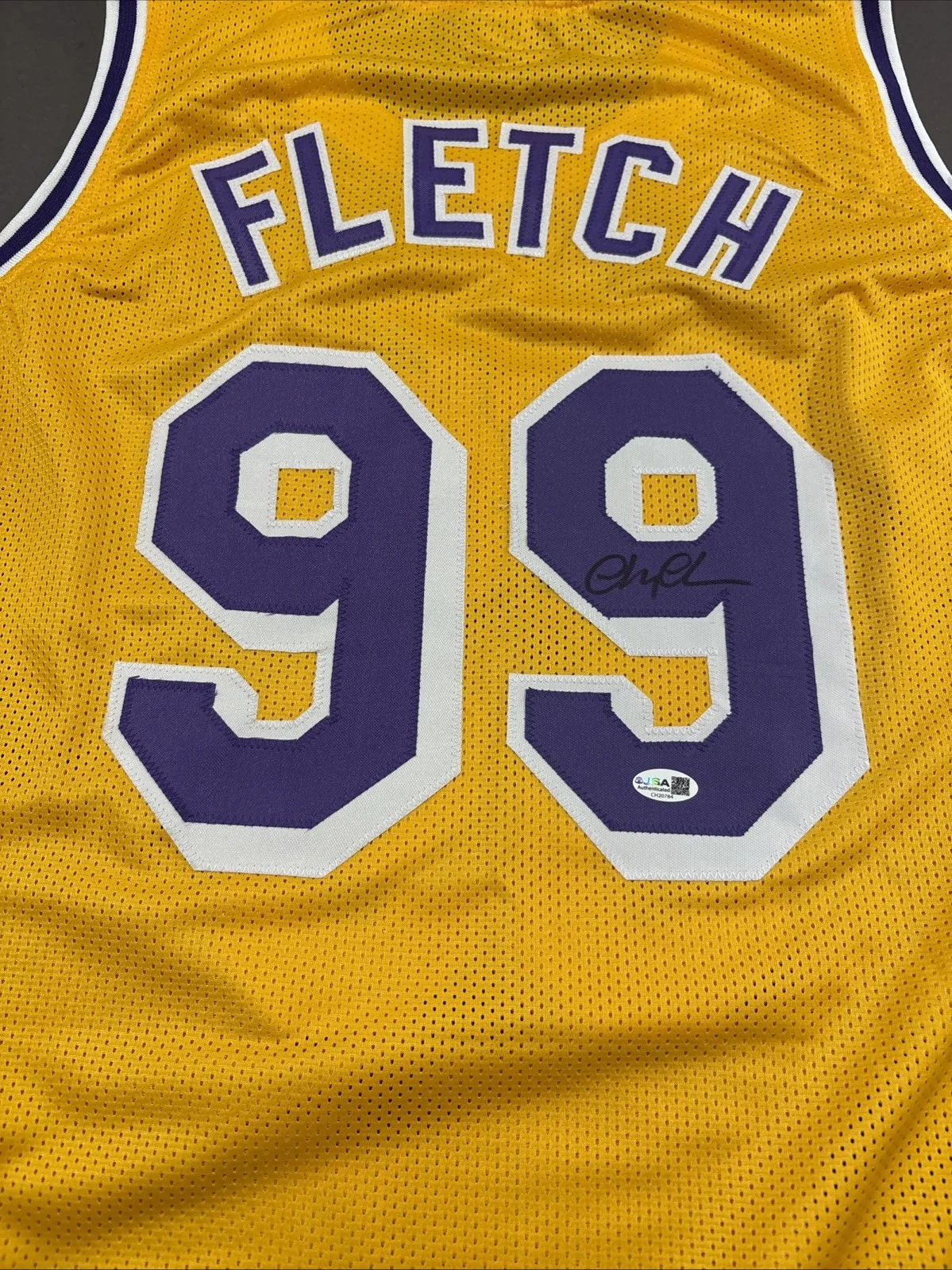 Chevy Chase — Chevy Chase Signed XL Custom Lakers Fletch Jersey -Fletch-JSA Hologram, изображение 2