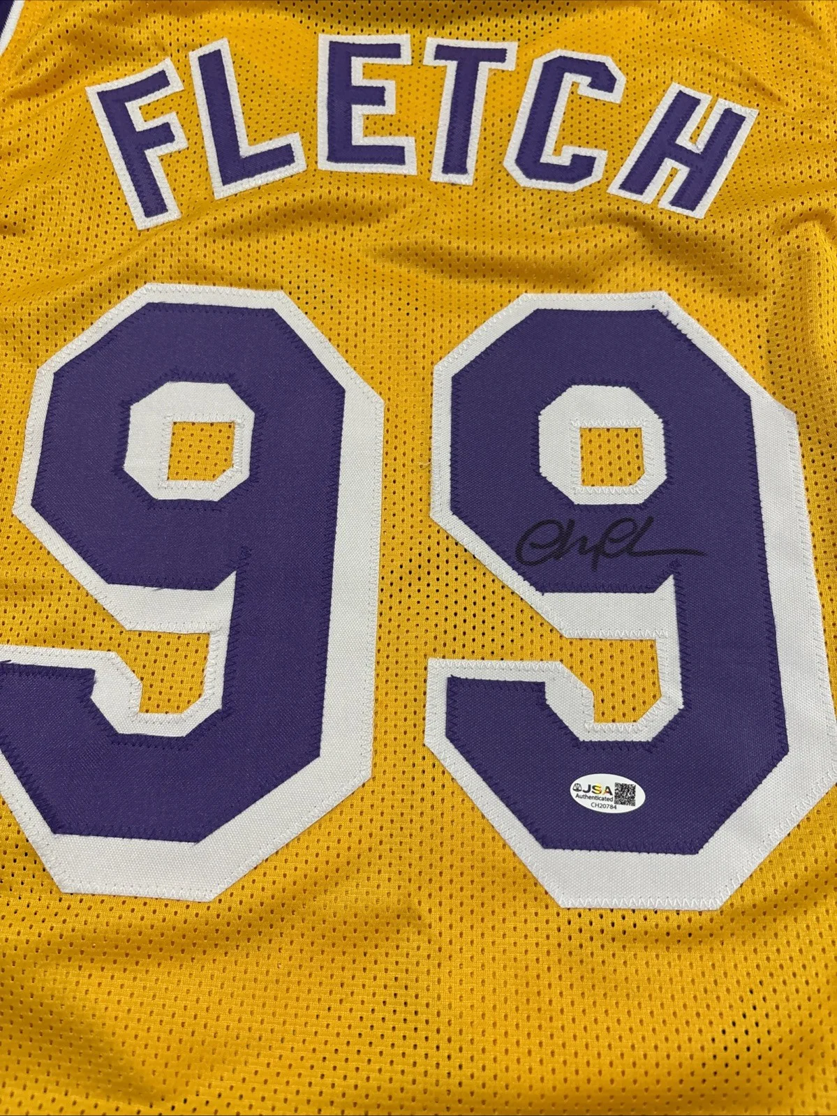 Chevy Chase — Chevy Chase Signed XL Custom Lakers Fletch Jersey -Fletch-JSA Hologram, изображение 3