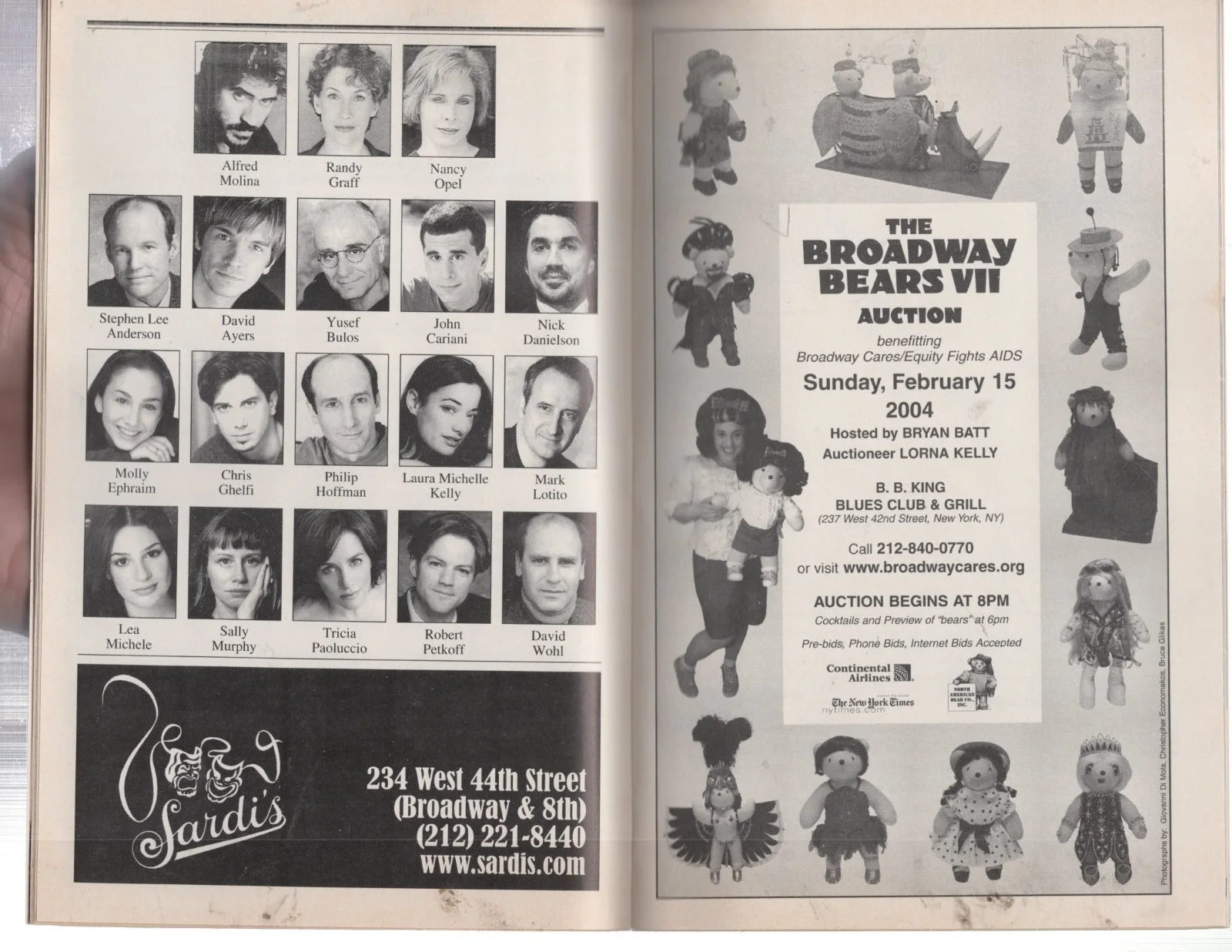 Alfred Molina, Randy Graff — 1- Fiddler on the Roof PLAYBILL signed by cast Broadway opening night 2004, изображение 3