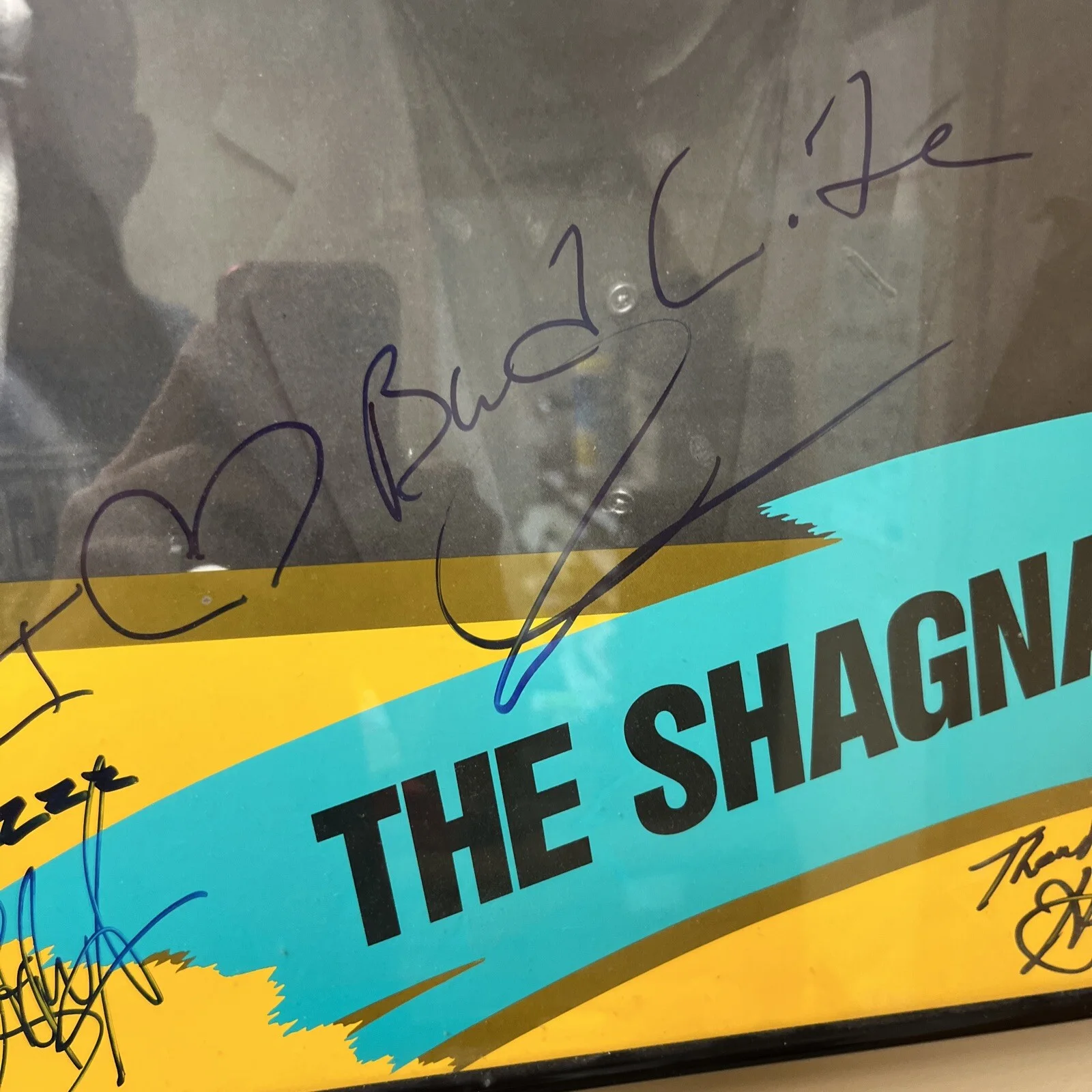 Extremely Rare 90s Shagnastys Concert Poster Signed 20.5”x 28.5” Framed Promo, image 3