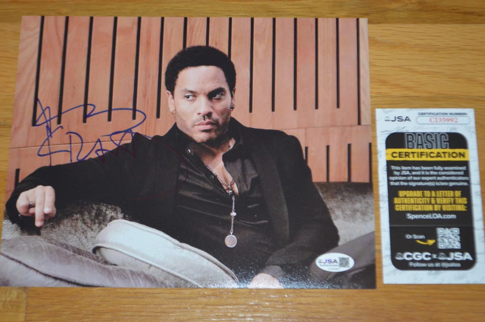 Lenny Kravitz Autographed 8x10 Color Photo with JSA COA, изображение 4