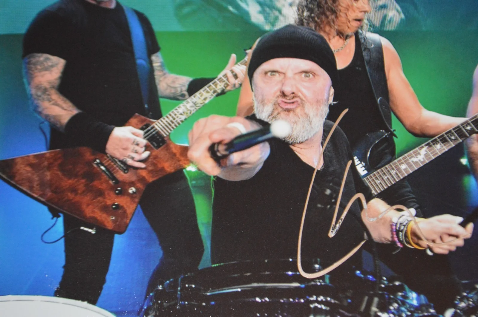 METALLICA ~ Lars Ulrich Autographed 8x10 Color Photo with PSA Hologram, изображение 2