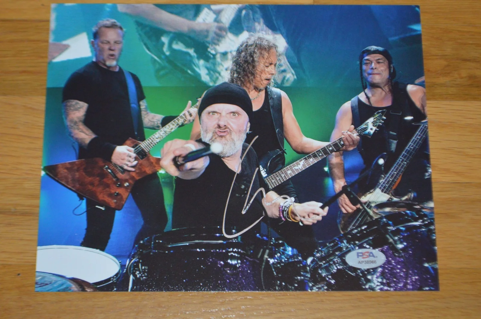 METALLICA ~ Lars Ulrich Autographed 8x10 Color Photo with PSA Hologram, изображение 4
