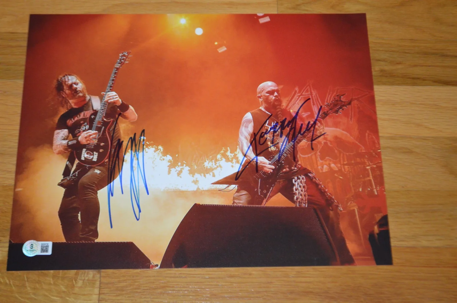 SLAYER ~ Kerry King & Gary Holt Autographed 11x14 Photo with Beckett Hologram, изображение 5