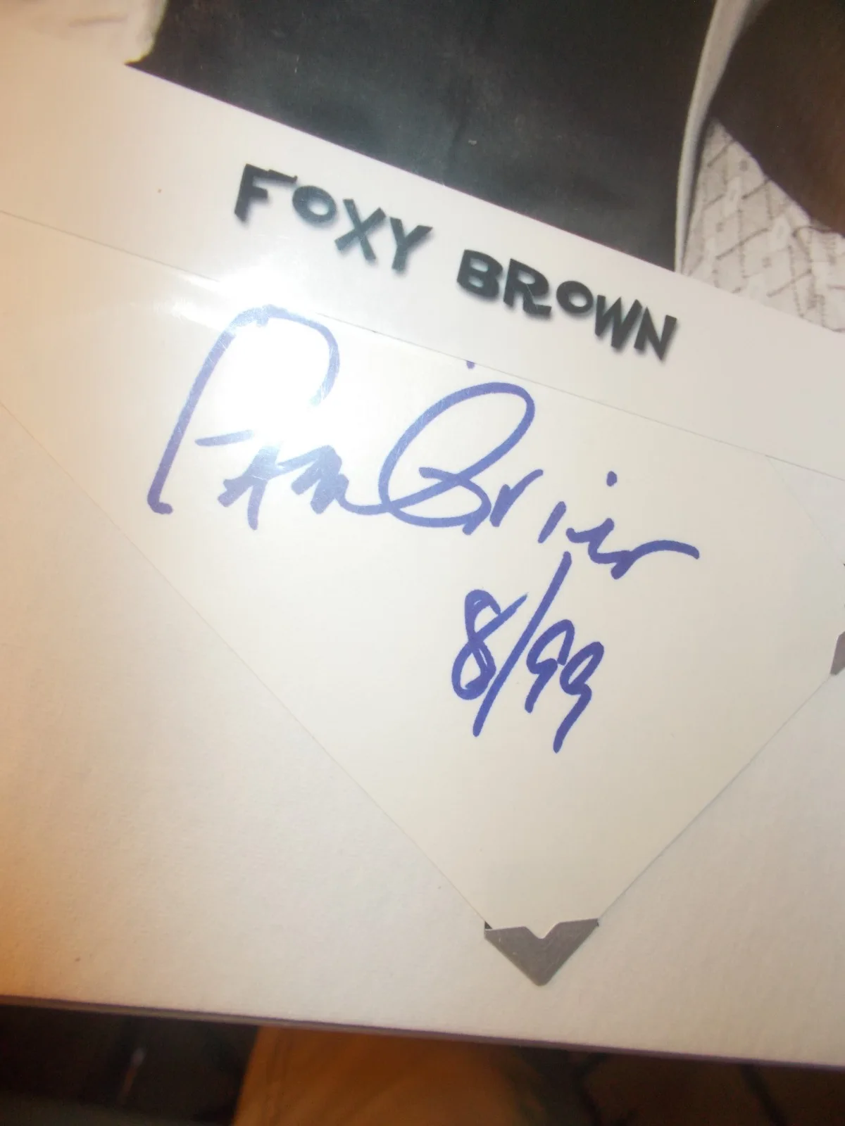 PAM GRIER SIGNED INDEX CARD + ANTONIO FARGAS SIGNED FOXY BROWN SIGNED IN PERSON, изображение 2