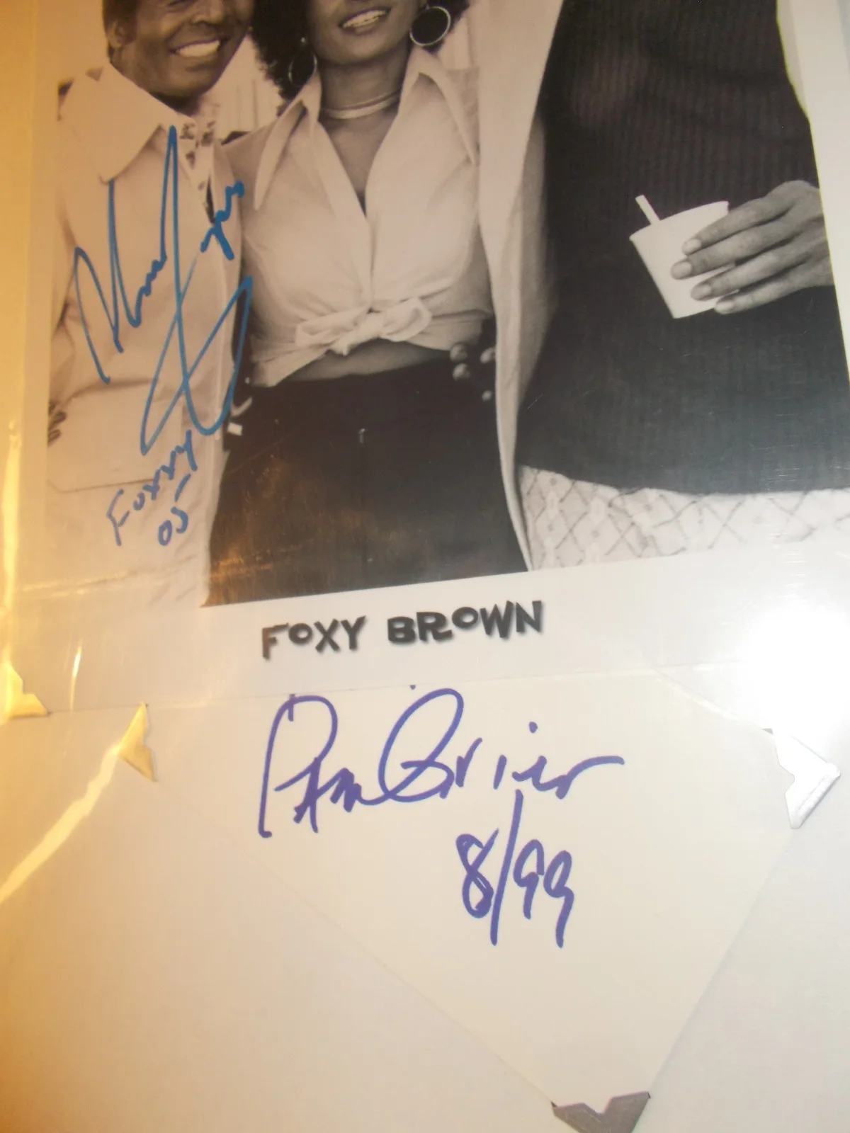 PAM GRIER SIGNED INDEX CARD + ANTONIO FARGAS SIGNED FOXY BROWN SIGNED IN PERSON, изображение 3