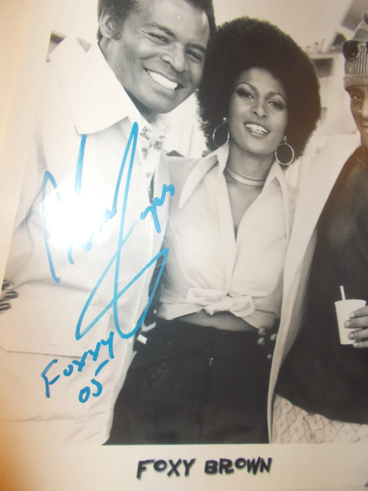 PAM GRIER SIGNED INDEX CARD + ANTONIO FARGAS SIGNED FOXY BROWN SIGNED IN PERSON, изображение 4