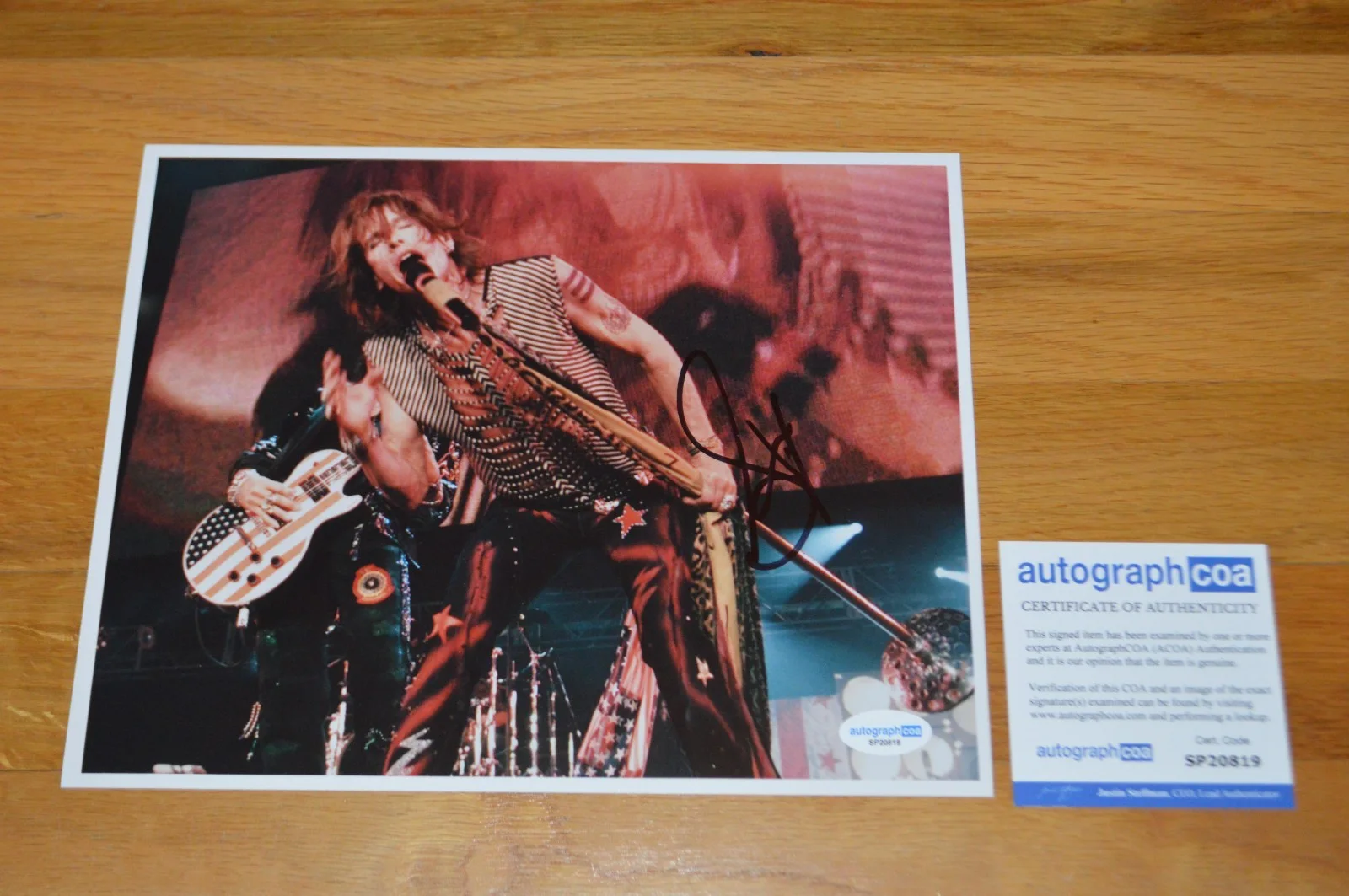 Aerosmith ~ Steven Tyler Autographed 8x10 Color Photo with AUTOGRAPH COA, изображение 4