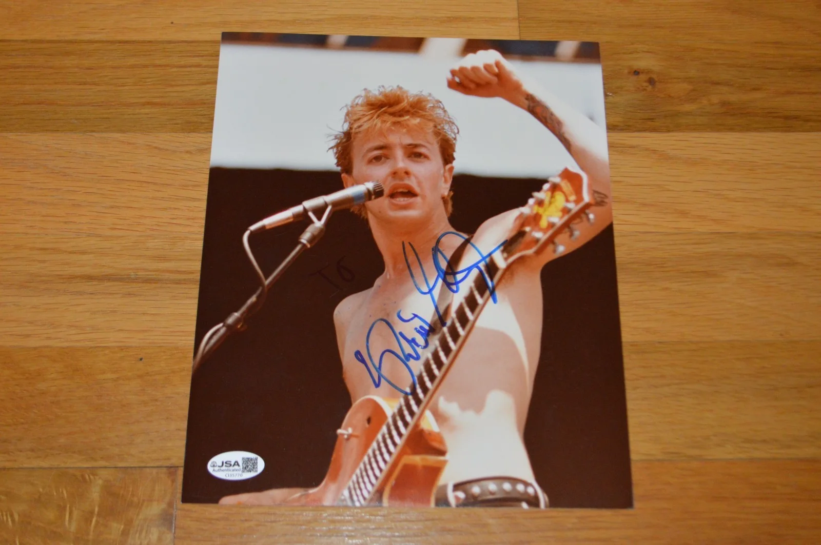 The Stray Cats ~ Brian Setzer Autographed 8x10 Vintage Photo with JSA COA, image 5