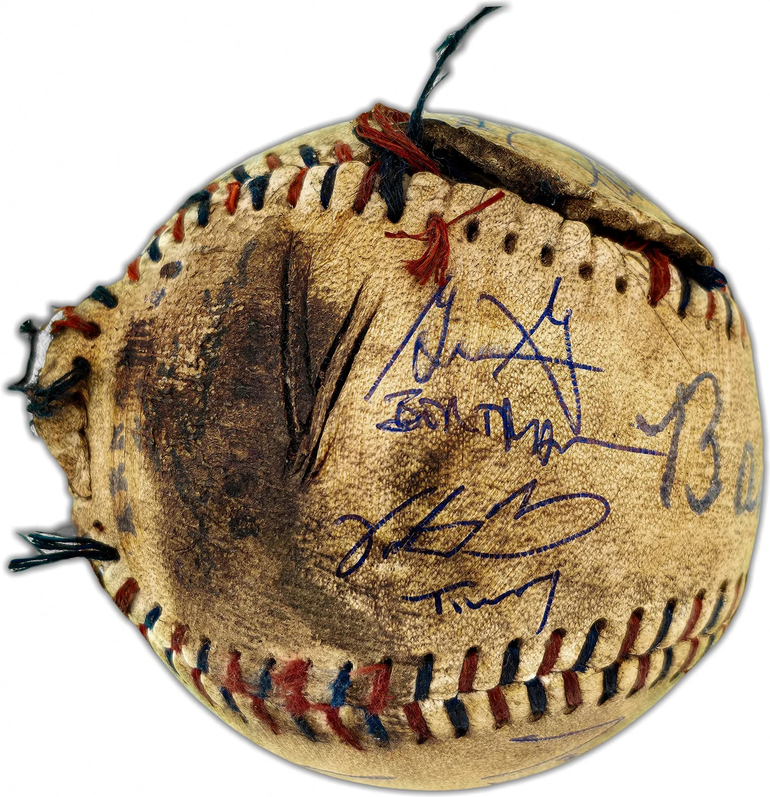 The Sandlot — The Sandlot Cast Auto Official Rawlings Licensed Replica Baseball 7 Sigs Beckett, image 3