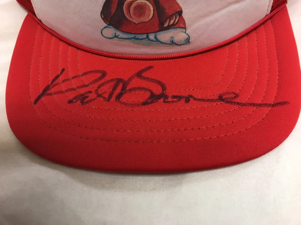 Vintage 80s Mesh Hat Signed by Pat Boone SnapBack Trucker, image 2