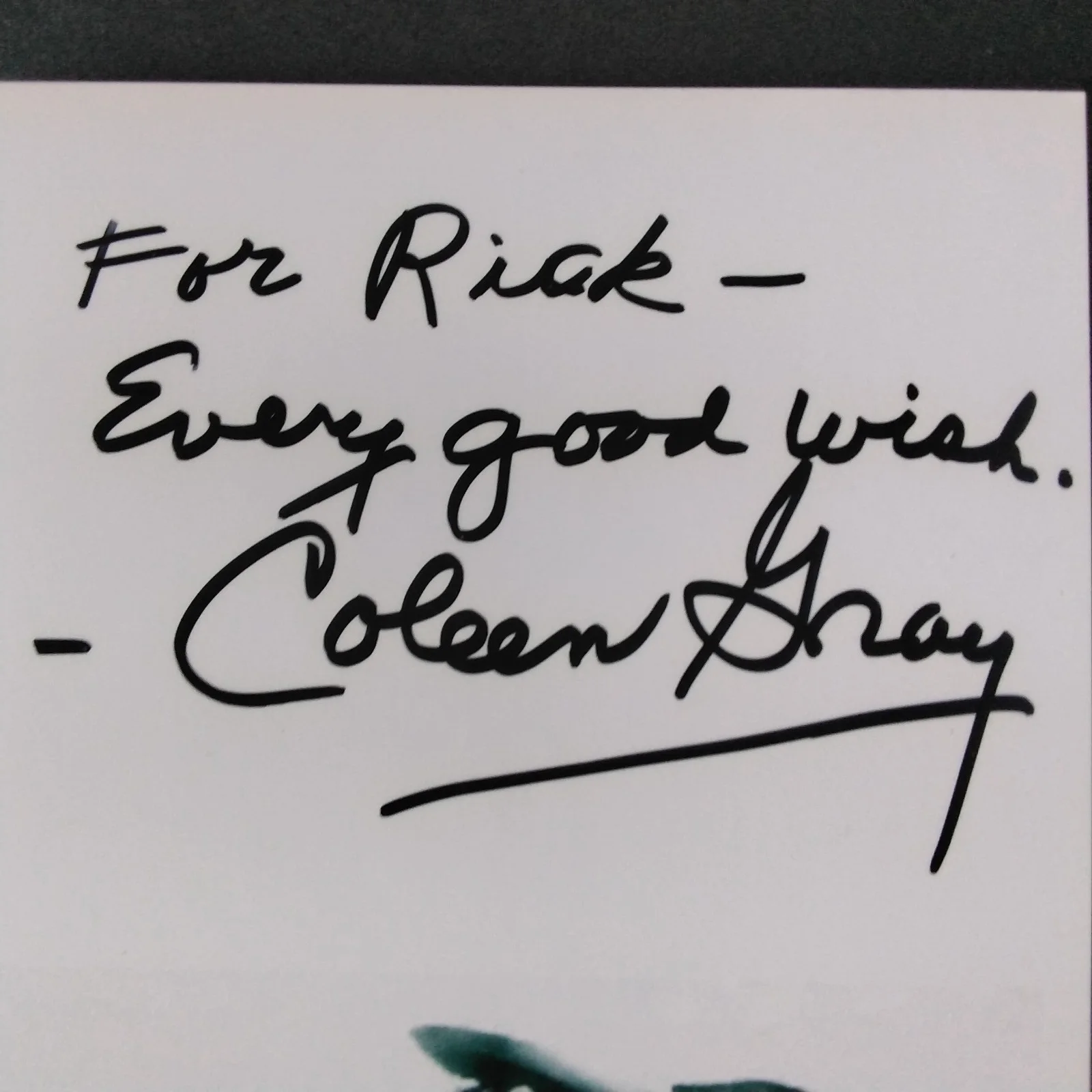 Coleen Gray SIGNED Photo 40s Movie TV Actress Red River John Wayne Leech Woman, изображение 4