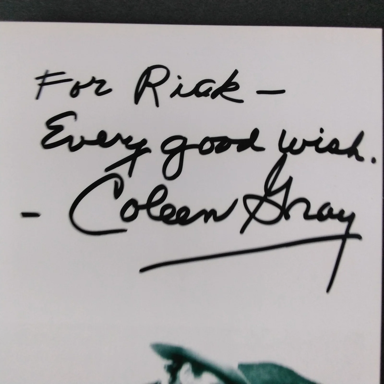 Coleen Gray SIGNED Photo 40s Movie TV Actress Red River John Wayne Leech Woman, изображение 5