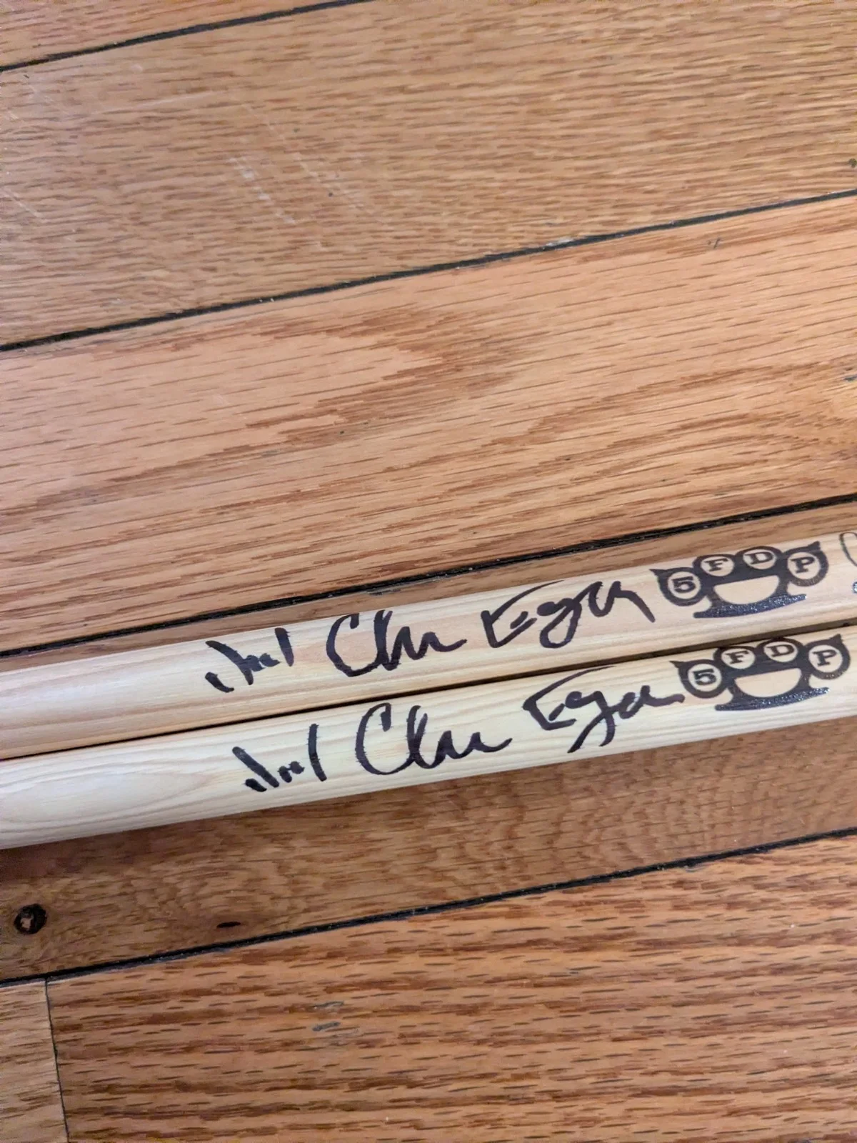 Five Finger Death Punch Charlie Engen Used And Hand Signed Drumsticks Promark, изображение 2
