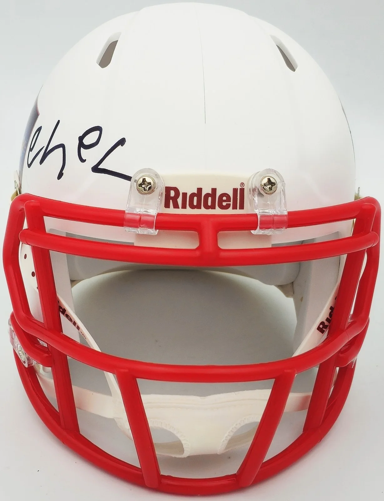 Chevy Chase — Chevy Chase Auto Signed Christmas Vacation White Speed Mini Helmet Beckett Wit, image 3