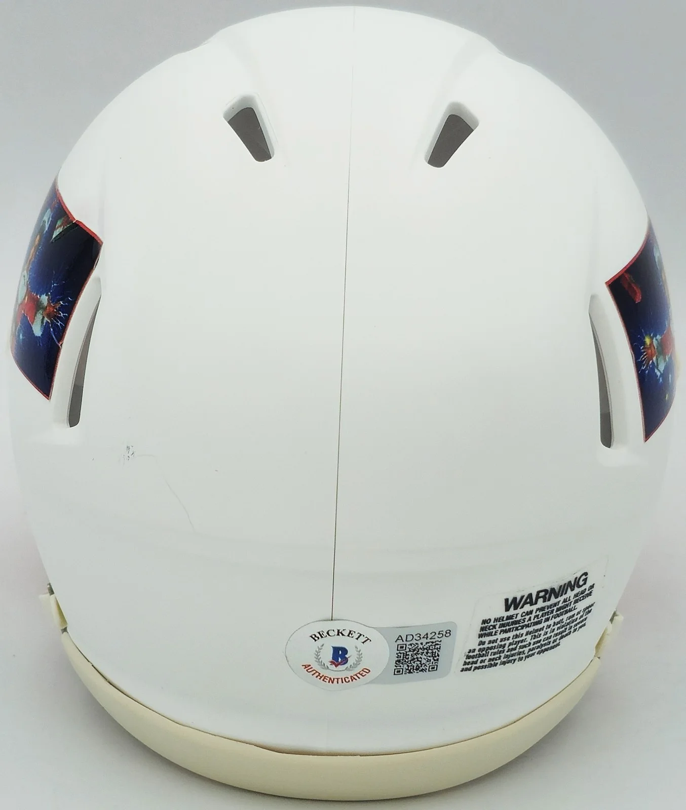 Chevy Chase — Chevy Chase Auto Signed Christmas Vacation White Speed Mini Helmet Beckett Wit, image 4