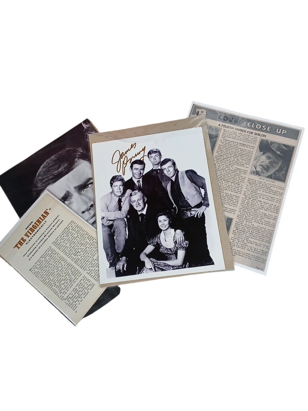James Drury — James Drury Autographed Signed Photo Set The Virginian With Authenticity Receipt