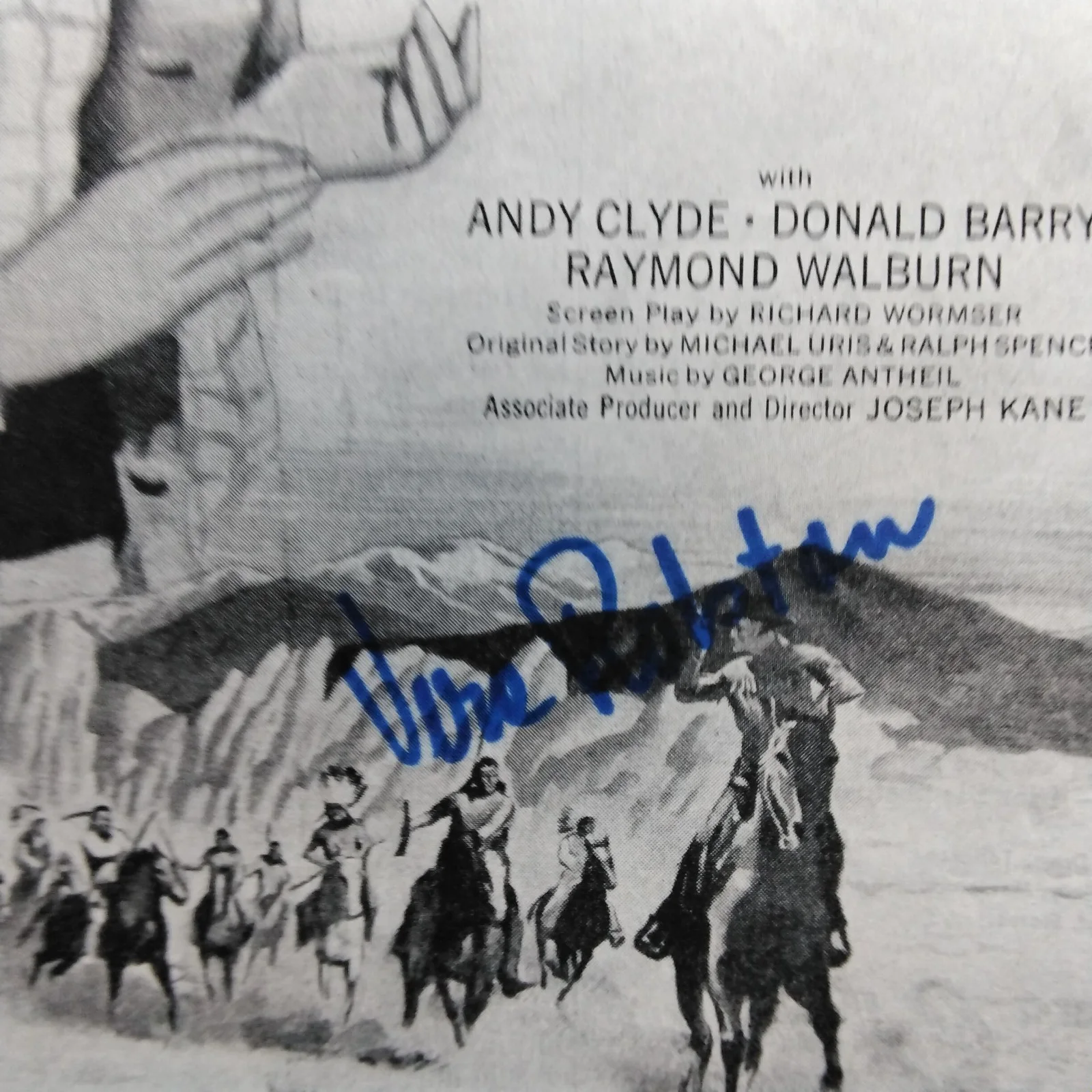 Vera Ralston SIGNED 1946 Movie Ad Plainsman & The Lady William Elliott Republic, изображение 5
