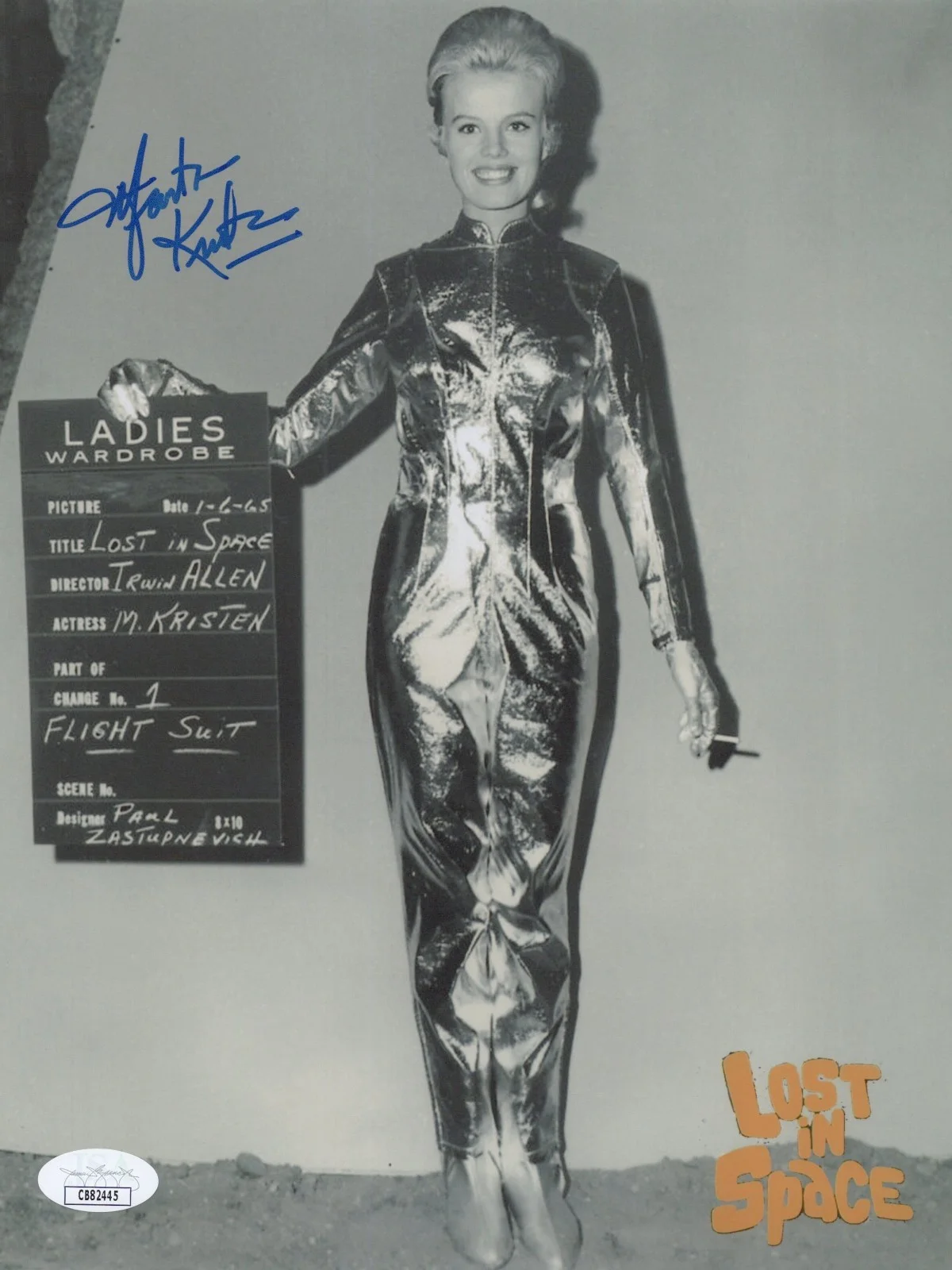 MARTA KRISTEN — MARTA KRISTEN Signed LOST IN SPACE 8x10 Photo Authentic JUDY ROBINSON JSA COA