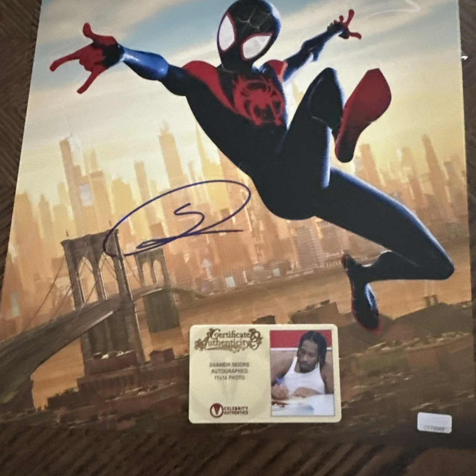 Shameik Moore — Shameik Moore Signed Autographed Spider-Man Into The Spider-Verse 11×14 Photo, изображение 5