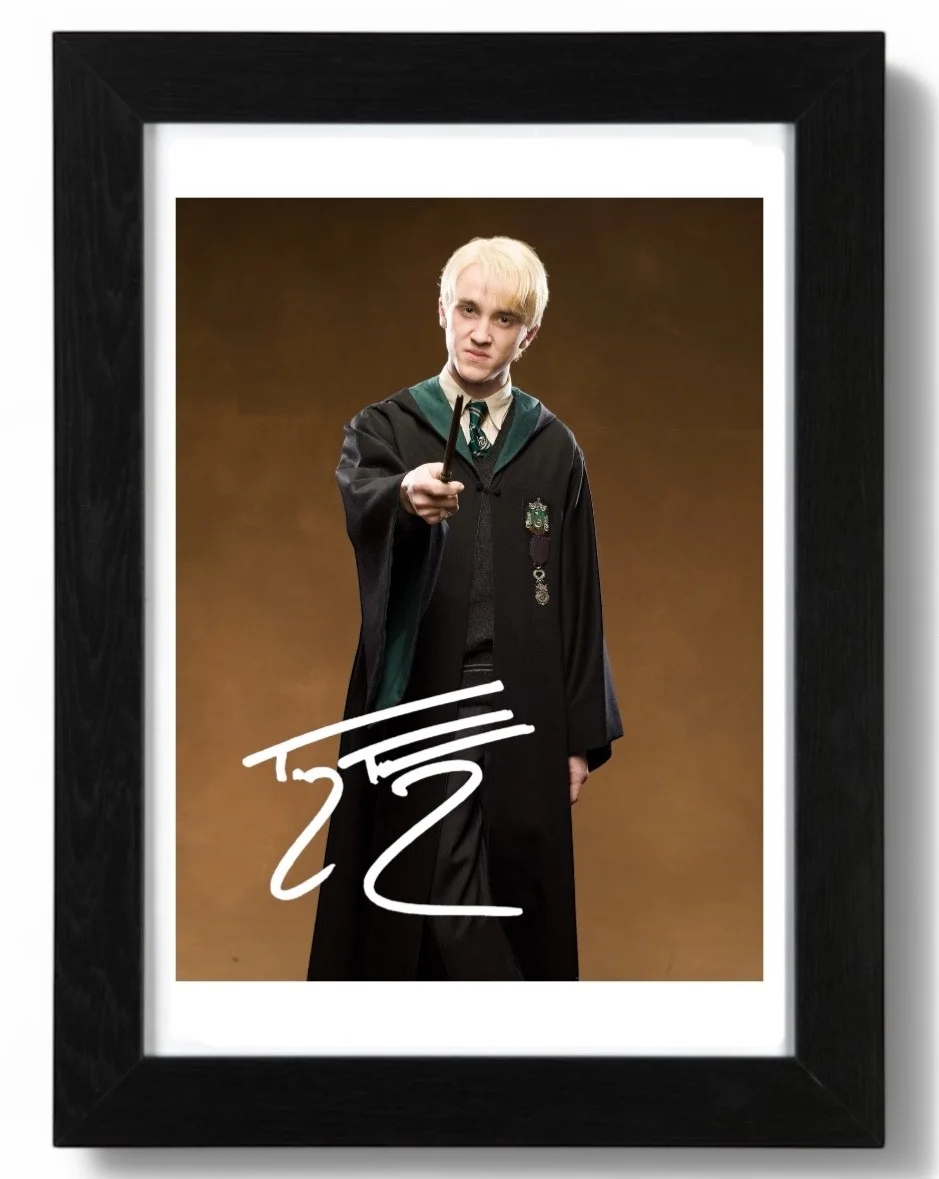 Tom Felton Signed Autograph PHOTO Pre Print 6x4/A4/ Framed, image 3