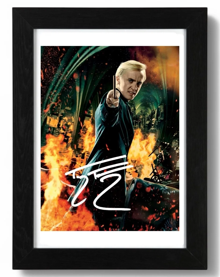 Tom Felton Signed Autograph PHOTO Pre Print 6x4/A4/ Framed, изображение 3