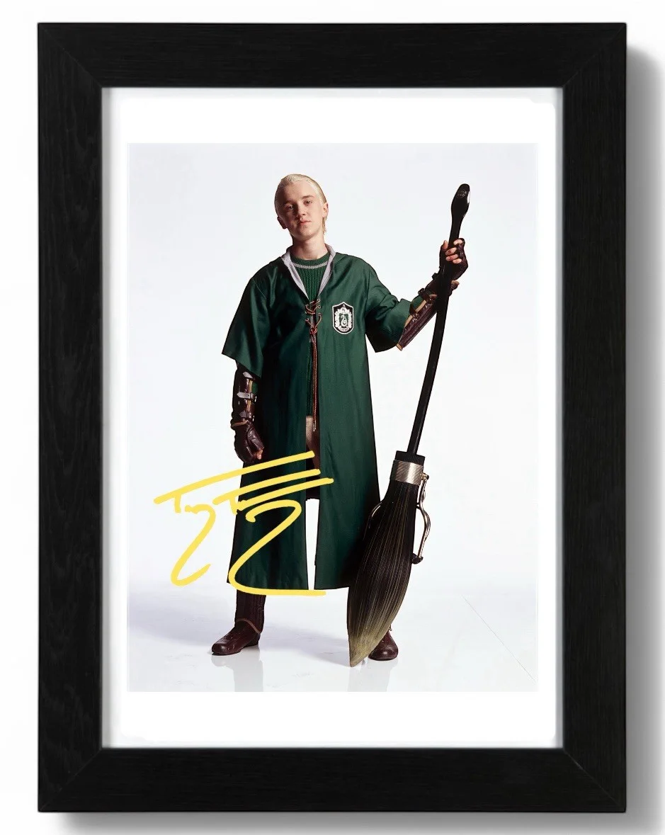Tom Felton Signed Autograph PHOTO Pre Print 6x4/A4/ Framed, изображение 2