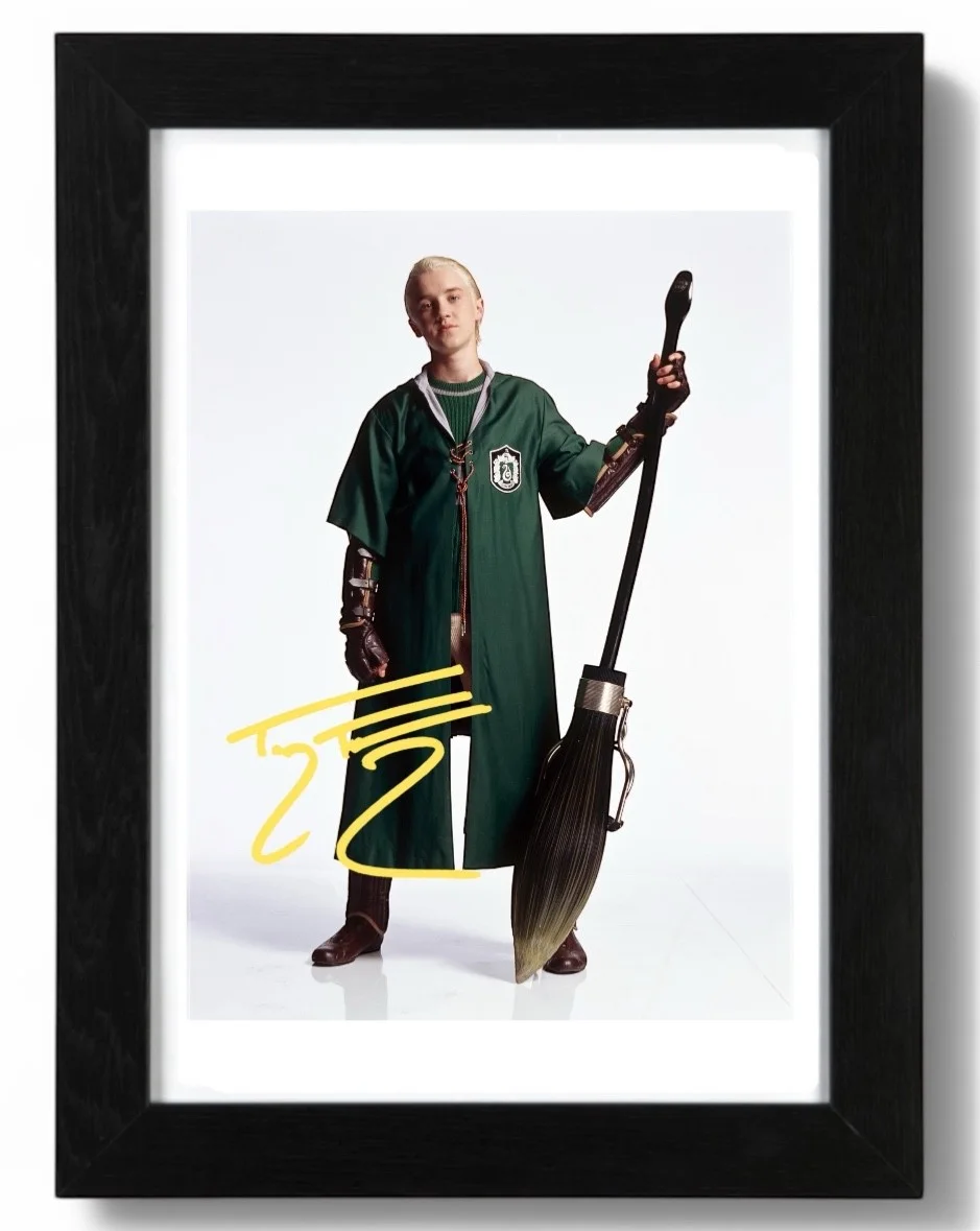Tom Felton Signed Autograph PHOTO Pre Print 6x4/A4/ Framed, изображение 3