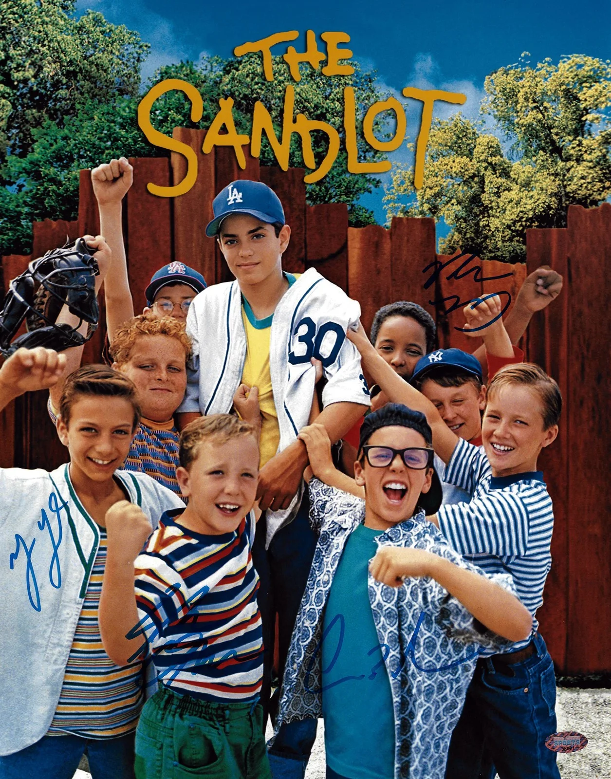 The Sandlot — The Sandlot Autographed Signed 11x14 Photo With 4 Signatures MCS Holo
