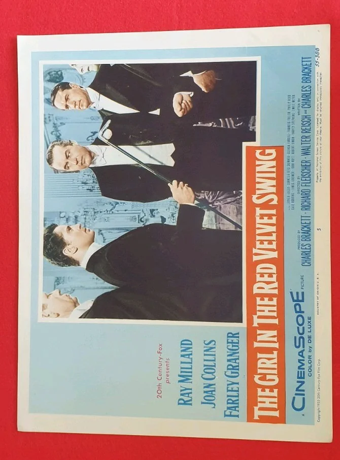 Girl in the Red Velvet Swing (1955) U.S. Lobby Card Set of 8 – Joan Colins, изображение 5