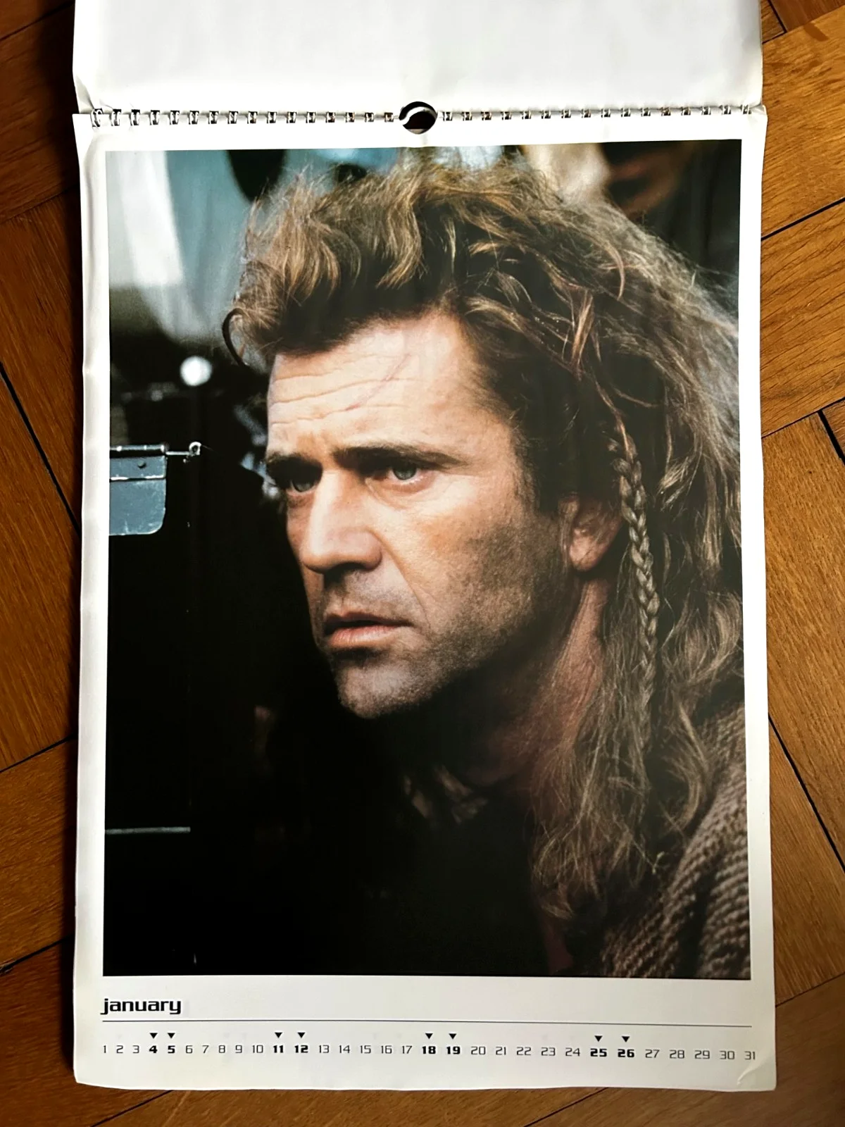 Vintage 1997 Original Mel Gibson Calendar UNUSED Oliver Books, image 3