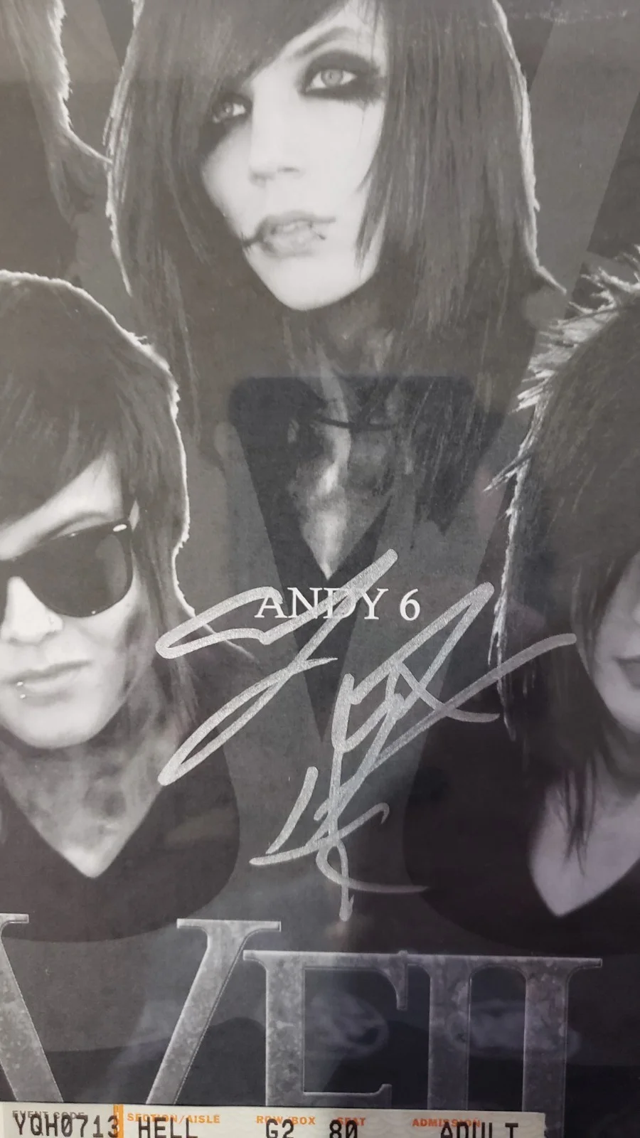 2010 Black Veil Brides full band Signed Poster, image 2