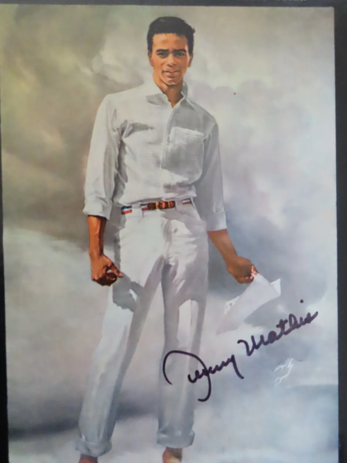 American Singer JOHNNY MATHIS signed HEAVENLY 1959 Record / Album COA, изображение 2