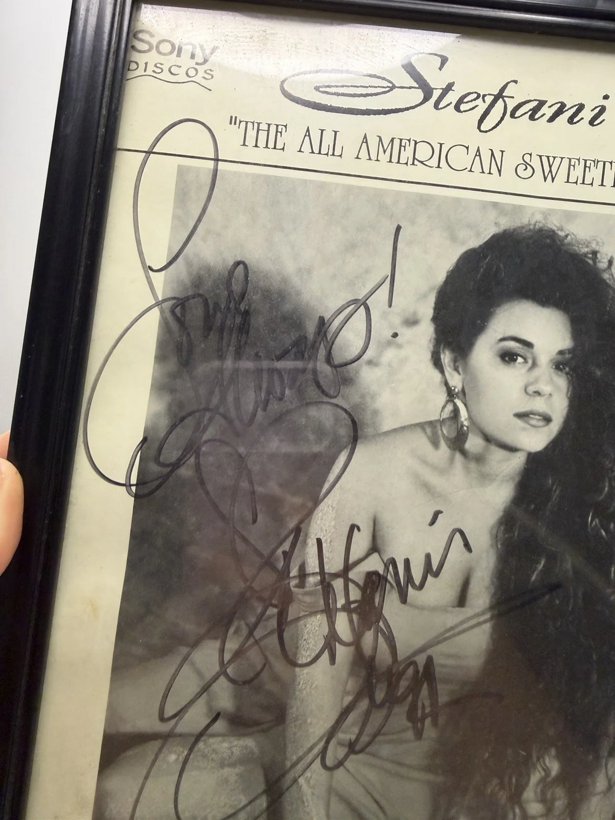 Framed Signed Promotional Poster w/ Multiple Autographs – Sony Discos, image 4