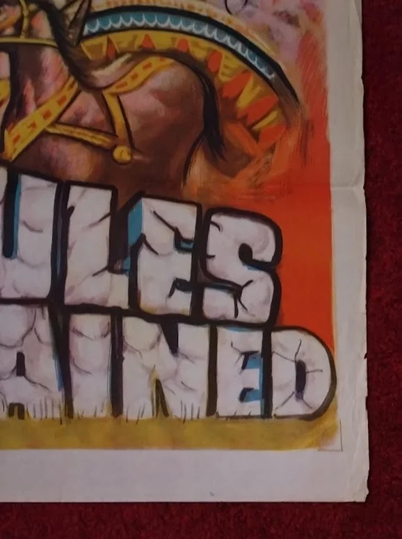 HERCULES UNCHAINED – ORIGINAL GOUACHE POSTER – Mixed Media – 30” x 40" – 1959, изображение 3