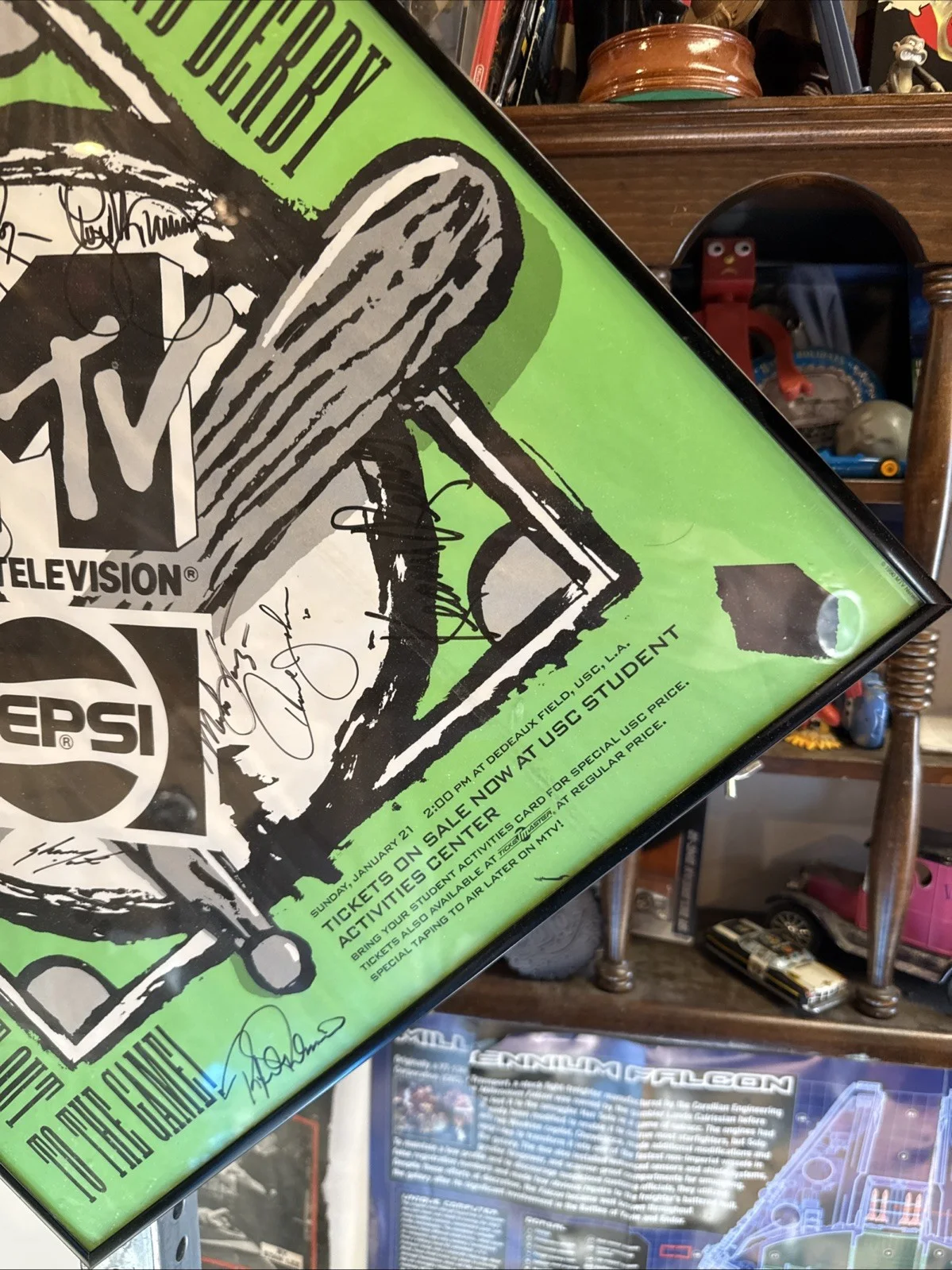 1990 MTV 1st Ever Rock N Jock Team Signed Poster Music Television Autographed, изображение 4