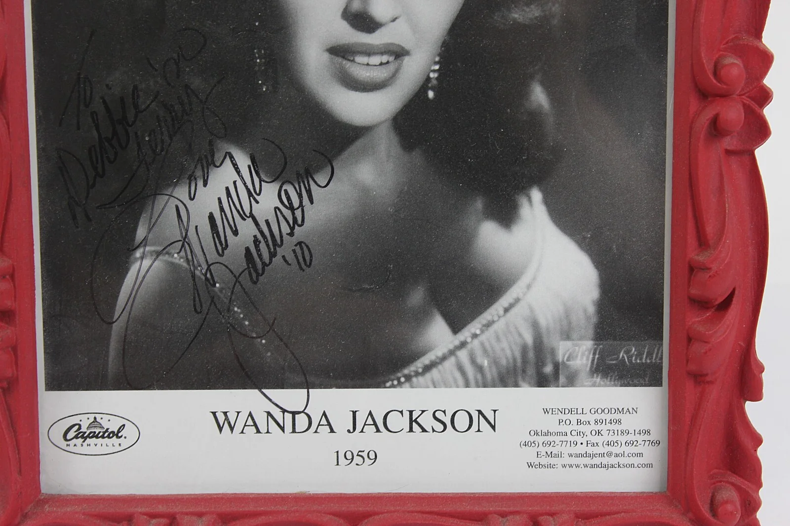 WANDA JACKSON Autographed/Inscribed Capitol Records Photograph Dated 2010, image 3