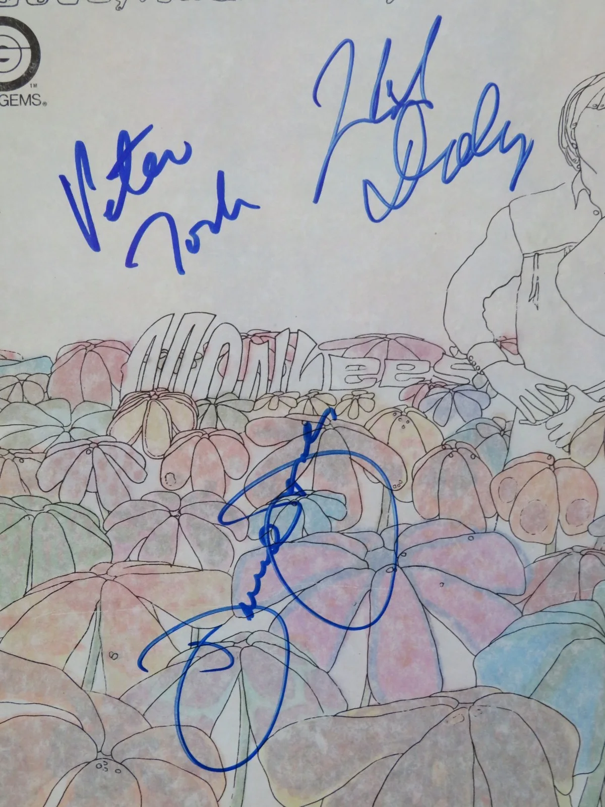 THE MONKEES DAVY JONES PETER TORK MICKY DOLENZ signed PISCES Record PSA AF04110, изображение 4