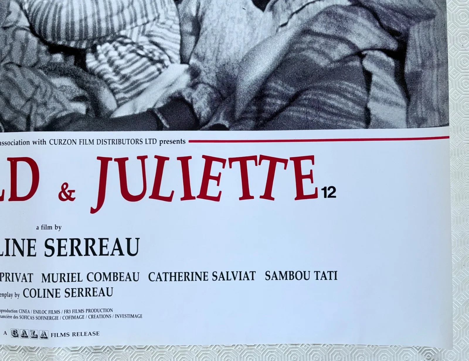 Romuald & Juliette Original 1989 Quad Poster Coline Serreau Daniel Auteuil, image 3