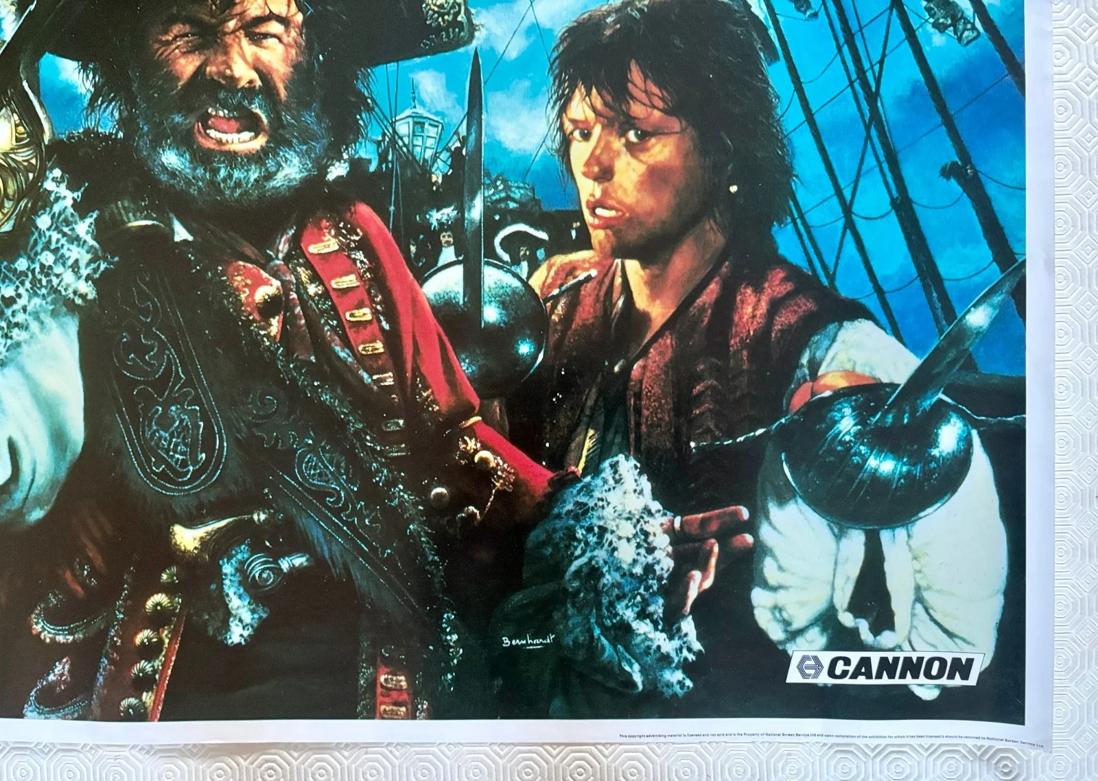 Pirates Original 1986 Quad Poster Walter Matthau Cris Campion Damien Thomas, изображение 3