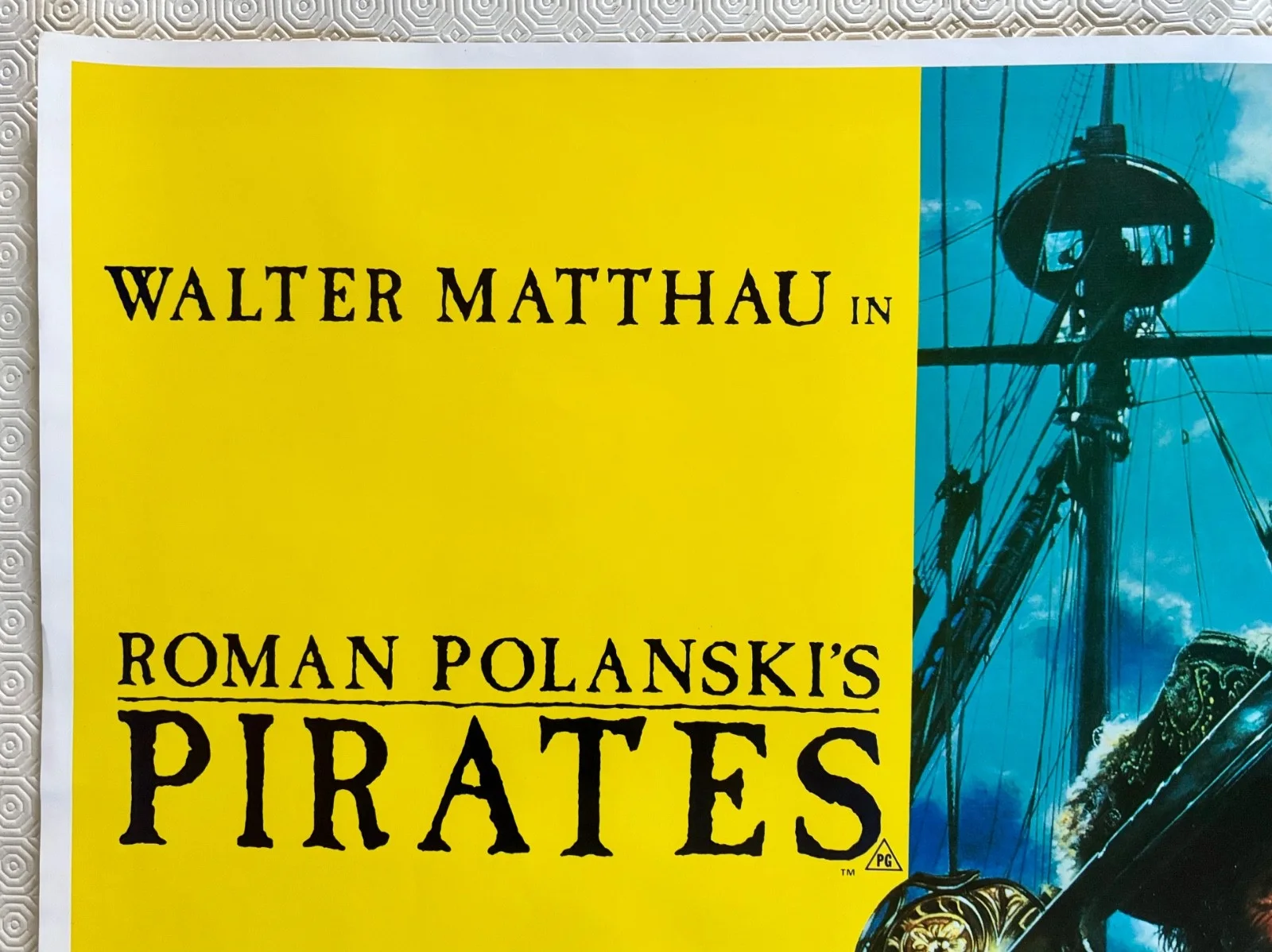 Pirates Original 1986 Quad Poster Walter Matthau Cris Campion Damien Thomas, изображение 5