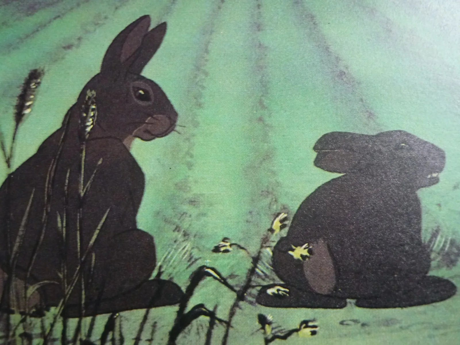 Watership Down framed a4 Richard Adams 1978 Movie scenes hazel pipkin at night, image 2